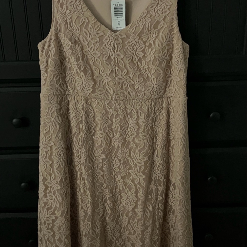 Torrid Blush Lace Dress Sz 00 NWT - Picture 4 of 6